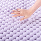 Best Price Mattress 2 Inch Egg Crate Memory Foam Mattress Topper with Soothing Lavender Infusion, CertiPUR-US Certified, Dorm Essentials, King
