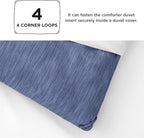 Bedsure California King Comforter Set - Infinity Blue Soft Bedding for All Seasons, Cationic Dyed Bed Set, 3 Pieces, 1 California King Size Comforter (104"x96") and 2 Pillow Shams (20"x36"+2")
