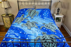 Dawhud Direct Sea Turtle Fleece Blanket for Bed, 50x60 Inches Super Soft Plush Ocean Blanket - Queen Size
