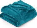 Utopia Bedding Fleece Blanket Twin Size Turquoise 300GSM Luxury Anti-Static Fuzzy Soft Microfiber Dorm Bed Blanket (90x66 Inch)