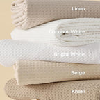 Bedsure Cotton Duvet Cover Set - 100% Cotton Waffle Weave Beige Duvet Cover California King, GentleSoft™ and Breathable Cal King Bedding Set for All Season, 3 Pieces, 104"x98"