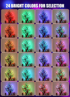 Minetom Upgraded Color Changing Fairy String Lights - 66 ft 200 LED 24 Colors USB Silver Wire Lights with Remote and Timer for DIY Bedroom Party Indoor Christmas Decoration, Adapter Included