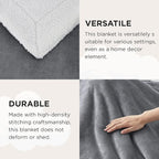 Bedsure GentleSoft Sherpa Fleece Throw Blanket Twin Size for Couch - Thick and Warm Throw for Women and Men, Soft Fuzzy Plush Blanke for Winter, Grey, 60x80 Inches