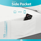 DREAMCARE Sheets Full Size Bed - Cooling Bed Sheets - 6pcs Set - Full Sheet Set - Full Size Sheets - Full Size Sheet Sets Soft & Long Lasting 100% Fine Brushed Polyester with Side Pocket - White