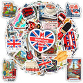 100 Pieces England Sticker London Travel Funny Stickers Vinyl Waterproof for Kids Adults Car, Wall Decor Decal, Hard hat Scrapbook Laptop Phone Birthday Christmas Gift