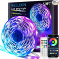 KEELIXIN LED Lights Music Sync RGB LED Strip Lights with APP & Remote Control (50ft)