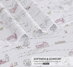 RUVANTI Flannel Sheets Twin XL Size - 100% Cotton Double Brushed Twin XL Sheet Sets, Deep Pockets 16 Inches, All Seasons Breathable & Extra Soft Bed Sheets, Warm & Cozy, 3 Piece, Rustic Homestead