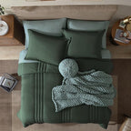 Monbix Full Comforter Set - 7 Pieces Deep Forest Bed in a Bag Full Size Bedding Sets with Comforters, All Seasons Down Alternative Comforter with Sheets,Pillowcases & Shams