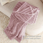 Bedsure GentleSoft Pink Fleece Blanket for Couch - Cozy Soft Blankets for Women, Cute Small Throws for Girls, 60x80 Inches