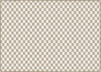 Flagship Carpets Schoolgirl Style Brown and White Checkerboard Educational Area Rug for Kids Room Seating Décor, Children's Classroom, Play Carpet for Teaching and Playroom, 5' x 7'6", Neutral