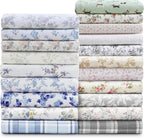 Laura Ashley - Flannel Sheets Twin Size, Anti-Pilling & Wrinkle Resistant Cotton, Touchably Soft for All-Season Comfort - Bed Sheets with Matching Pillowcase & Fitted Sheet (Le Fleur Orange)