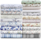 Laura Ashley - Flannel Sheets Full Size, Anti-Pilling & Wrinkle Resistant Cotton, Touchably Soft for All-Season Comfort - Bed Sheets with Matching Pillowcases & Fitted Sheet (Le Fleur Orange)