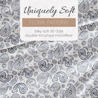 Linen Market Double-Brushed Patterned Microfiber California King Sheet Set 4 Piece – OEKO-TEX Certified Ultra Soft & Wrinkle-Free - 16" Deep Pocket Sheets Easy Care Cal-King Size - Coarse Paisley Navy