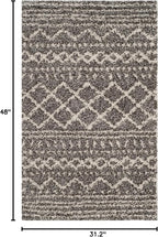 SAFAVIEH Arizona Shag Collection Accent Rug - 2'6" x 4', Brown & Ivory, Moroccan Design, Non-Shedding & Easy Care, 1.6-inch Thick Ideal for High Traffic Areas in Foyer, Living Room, Bedroom (ASG741B)