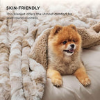 Bedsure GentleSoft Sherpa Fluffy Blanket King Size for Bed - Fleece Warm and Cozy for Women Gift, Plush & Fuzzy Faux Fur Christmas Blanket for Couch, Sofa Decor, Tie Dye Design, Beige, 108x90 Inches