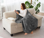 Utopia Bedding Fleece Blanket Throw XL Size Grey 300GSM Luxury Anti-Static Fuzzy Soft Microfiber Blanket for Couch, Sofa and Bed (70x50 Inch)