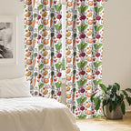 Ambesonne Vegetables 2 Panel Curtain Set, Continuous Pattern of Sketchy Painted Healthy Natural Tasty Food Illustration, Window Treatment Living Room Bedroom Decor, Pair of - 28" x 84", Green Orange