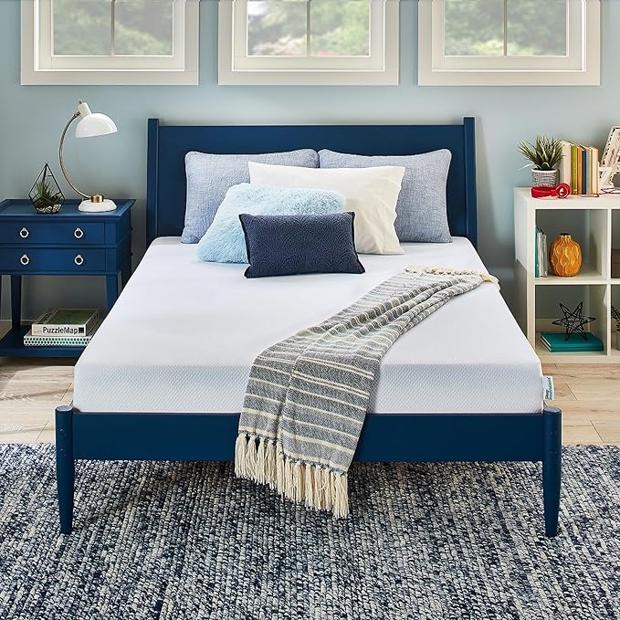 Sleep Innovations Marley 8 Inch Cooling Gel Memory Foam Mattress, Twin Size, Bed in a Box, Medium Firm Support