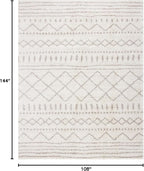 SAFAVIEH Arizona Shag Collection Area Rug - 9' x 12', Ivory & Beige, Moroccan Design, Non-Shedding & Easy Care, 1.6-inch Thick Ideal for High Traffic Areas in Living Room, Bedroom (ASG741A)