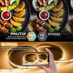 PAUTIX COB LED Strip Light 5V USB 6.56ft/2m 640LEDs 1200lm Dimmable LED Strip Light 3000K Warm White CRI90+ USB TV Backlight,Flexible Under Cabinet Tape Light for Bedroom,Kitchen,Home DIY Lighting