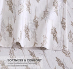 RUVANTI Flannel Sheets King Size - 100% Cotton Brushed King Size Sheets Set - Deep Pockets 16 Inches Bed Sheets - All Seasons Breathable & Extra Soft - Warm & Cozy, 4 Piece, Dried Straw