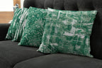 Ambesonne Vintage Throw Pillow Cushion Case Pack of 4, Abstract Grunge Effect Brushstrokes and Waving Striping Stains Paisley Drops, Modern Accent Double-Sided Digital Printing, 18", Forest Green