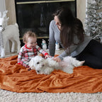 Bedsure GentleSoft Fleece Blankets Queen Size Mango - 280GSM Soft Lightweight Plush Cozy Blanket for Bed, Sofa, Couch, Travel, Camping