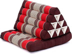 Leewadee 1-Fold Mat with Triangle Cushion – Comfortable TV Pillow, Foldable Mattress with Cushion Made of Eco-Friendly Kapok, 30 x 20 inches, red