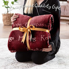 Chanasya Premium Sympathy Warm Hugs Gift Throw Blanket - Healing Gift Cancer Chemo Survivor Get Well Caring Gifts - Comfort Red Gift Blanket for Love Support Strength - Women Men Friend - Maroon