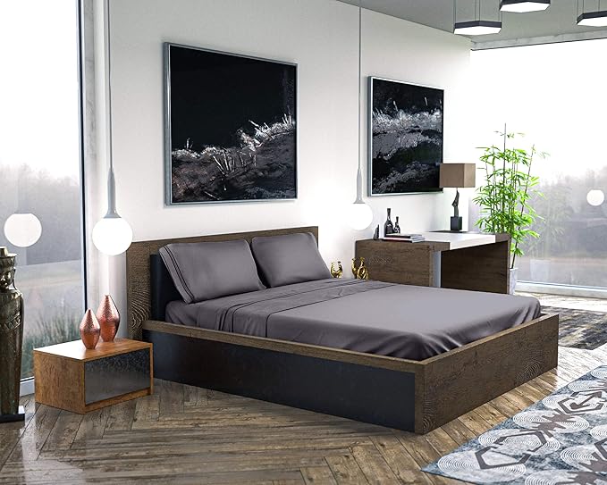 DREAMCARE Twin Sheets - Cooling Bed Sheets - 4pcs Set - Twin Bed Sheets - Twin Sheet Set - Bed Sheets Twin Soft & Long Lasting 100% Fine Brushed Polyester with Side Pocket - Gray
