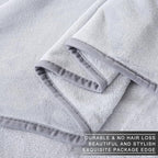 Polar Fleece Blankets Queen Size for The Bed Extra Soft Brush Fabric Super Warm Sofa Blanket 90" x 90"(Light Gray Queen)