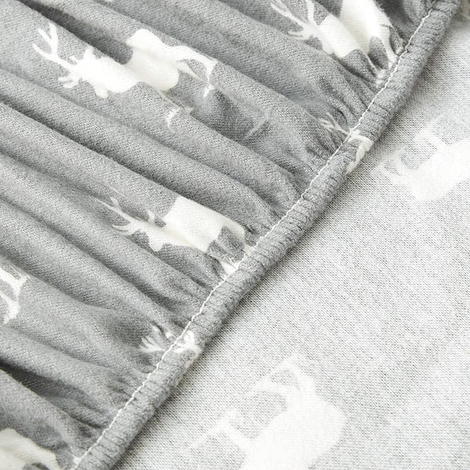 Eddie Bauer - Queen Sheets, Cotton Flannel Bedding Set, Brushed For Extra Softness, Cozy Home Decor (Elk Grove, Queen)