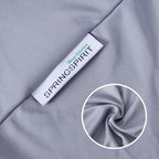 Box Spring Cover Full Size, Alternates for Bed Skirt, Smooth and Elastic Woven Material Wrap Around 4 Sides of The Box Spring, Wrinkle & Fading Resistant, Washable, Dustproof, Grey