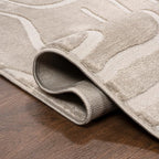 JONATHAN Y Graphic Lines High-Low Indoor Area Rug 4X6 Beige/Cream, Alcina Modern Scandinavian for Living Room, Bedroom, Kitchen, Easy-Cleaning, High Traffic, Pet-Friendly, Non-Shedding SND102A-4