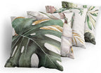 Ambesonne Vintage Tropical Throw Pillow Cushion Case Pack of 4, Retro Botanical Summer Vibes Monstera Leaf Orchid Flowers, Modern Accent Double-Sided Digital Printing, 20", Laurel Green Ginger Blush