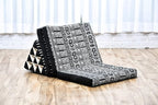 Leewadee - Comfortable Japanese Floor Mattress - Thai Floor Bed with Triangle Cushion - Futon Mattress - Thai Massage Mat, 67 x 21 inches, Anthracite Black, Kapok Filling
