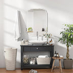 KOHROS Silver Bathroom Mirror 18" x 24" Frameless Rectangle Beveled Edge Bathroom Vanity Mirror for Over Sink, Wall Mirror for Small Bathroom Vanity Bedroom Hanging Horizontally or Vertically