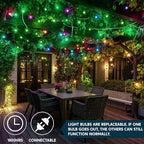 Joiedomi Christmas String Lights Indoor,100 Count Mini Green Light,21.4 FT Lighting Decor for Patio Dorm Classroom Bedroom Holiday Wedding Party Garland Birthday Festival,White Wire