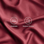 Bedsure Full Size Bed Sheets, Cooling Sheets, Rayon Derived from Bamboo, Breathable & Soft, Deep Pocket Up to 16 Inches, Hotel Luxury Silky Bedding for Hot Sleepers, Burgundy