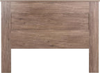 Prepac Stylish Flat Wood Panel Headboard for Queen Size Beds, Simplistic Wooden Queen Headboard 2.25" D x 64.5" W x 48" H, Drifted Gray, DHFQ-1301-1