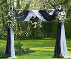Warm Home Designs 30 Feet Long Sheer Black Window Scarf. These XXL Length Valance Window Scarves 54 X 360 Inches in Size. Great as Bed Canopy or Wedding Arch Draping Fabric. AM Black 360"