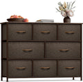 Sorbus Dresser with 8 Drawers - Chest Organizer Unit with Steel Frame Wood Top & Handle Easy Pull Fabric Bins for Clothes - Wide Storage Furniture for Bedroom, Hallway, Living Room, Nursery & Closet