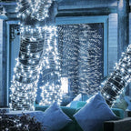 Dazzle Bright Outdoor Christmas String Lights, 1000 LED 328 FT Plug in Fairy Light with Remote Control 8 Modes & Timer, Waterproof Decoration for Home Garden Yard Xmas Wedding, White