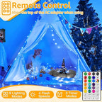 Ollny Rope Lights Outdoor Color Changing, 33FT 100 LED Waterproof Plug in Outdoor String Lights with Remote, 16 Colors Twinkle Christmas Lights for Outside Indoor Party Easter Holiday Decorations