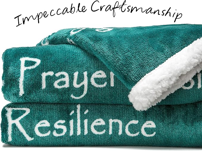 Chanasya Premium Sympathy Warm Hugs Gift Throw Blanket - Healing Gift Cancer Chemo Survivor Get Well Caring Gifts - Comfort Blanket for Love Support Strength - Women Men Friend Grandpa - Teal Green