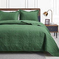 Love's cabin California King Size Quilt Set Olive Green Bedspreads - Soft Summer Lightweight Bedspread Comforter - Modern Coin Pattern Coverlet for All Season - 3 Pieces (1 Quilt, 2 Pillow Shams)