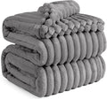 Bedsure GentleSoft Frost Gray California King Size Blanket for Couch - Cozy Soft Blankets for Women, Cute Small Fleece Throws for Girls, 102x96 Inches