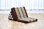Leewadee - Comfortable Japanese Floor Mattress - Thai Floor Bed with Triangle Cushion - Futon Mattress - Thai Massage Mat, 67 x 21 inches, Brown, Kapok Filling
