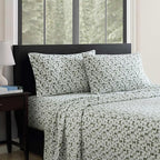 Eddie Bauer - Flannel Sheets King Size, Anti-Pilling & Wrinkle Resistant Cotton, Touchably Soft for All-Season Comfort - Bed Sheets with Matching Pillowcases & Fitted Sheet (Deer Camp Green)