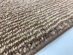 31 inch Wide Hallway Runner Rug, Custom Size, Non-Slip, Modern Scandinavian, Stripe Brown, 8 ft, Flexible Length Options